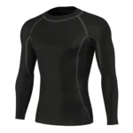Men's Full Sleeve Compression Tee T-Shirt Black & Gray