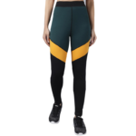 Black, Grey & Yellow Colorblock Yoga Tights