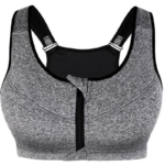 Front Zip Closure Full Support Sports Bra