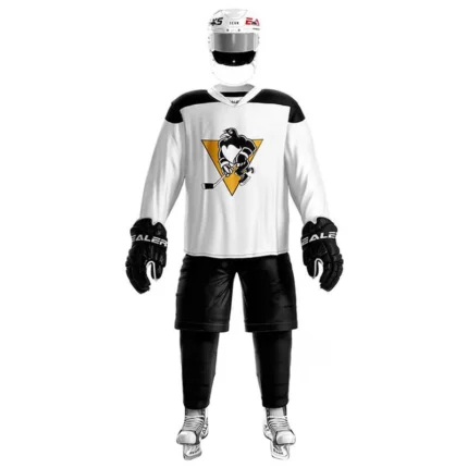 Custom ice hockey uniform manufacturer producing private label hockey jerseys and team uniforms